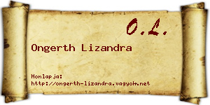 Ongerth Lizandra névjegykártya